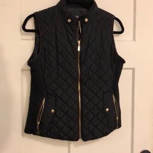 black quilted vest